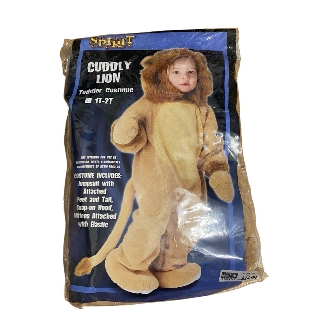 Cuddly Lion Costume Kids 12 mos - 2T Wizard of Oz Spirit Halloween Body Suit